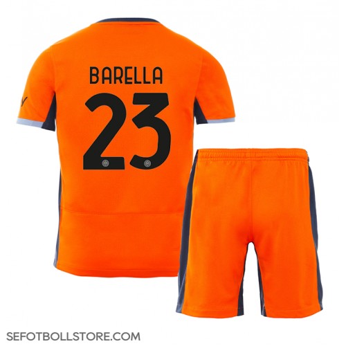 Inter Milan Nicolo Barella #23 Replika babykläder Tredjeställ Barn 2023-24 Kortärmad (+ korta byxor)